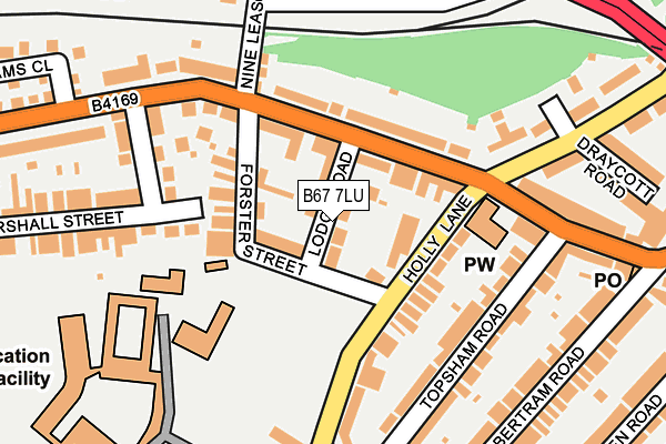 B67 7LU map - OS OpenMap – Local (Ordnance Survey)