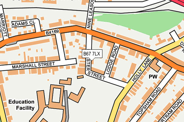 B67 7LX map - OS OpenMap – Local (Ordnance Survey)