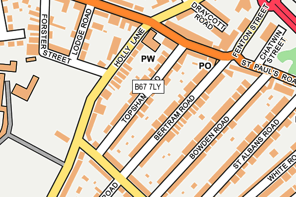 B67 7LY map - OS OpenMap – Local (Ordnance Survey)