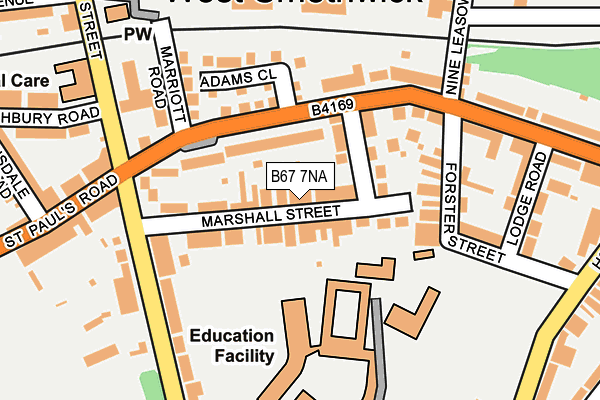 B67 7NA map - OS OpenMap – Local (Ordnance Survey)
