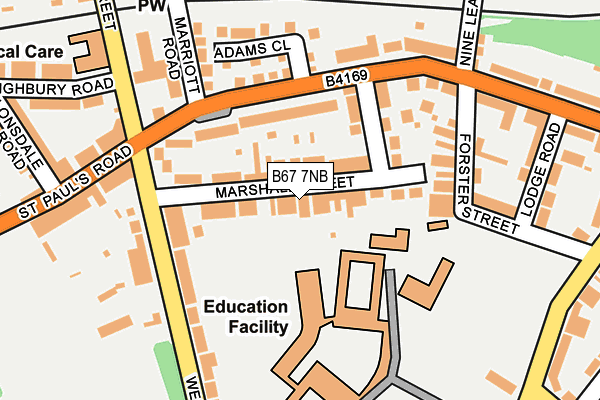 B67 7NB map - OS OpenMap – Local (Ordnance Survey)