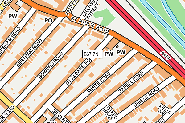 B67 7NH map - OS OpenMap – Local (Ordnance Survey)