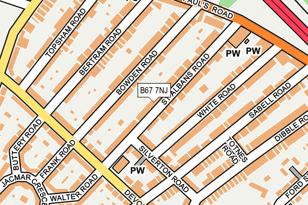 B67 7NJ map - OS OpenMap – Local (Ordnance Survey)