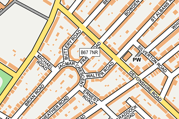 B67 7NR map - OS OpenMap – Local (Ordnance Survey)