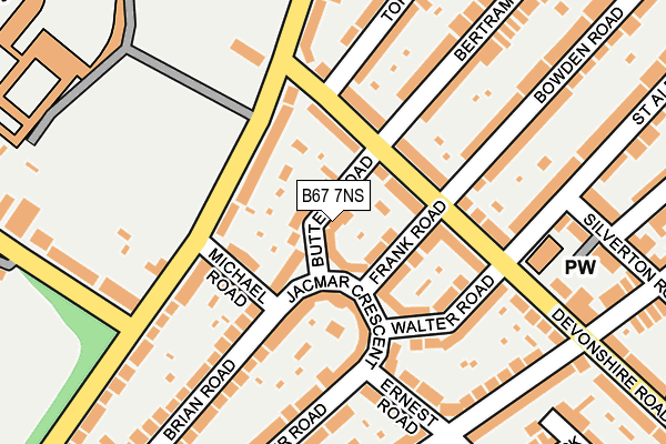 B67 7NS map - OS OpenMap – Local (Ordnance Survey)