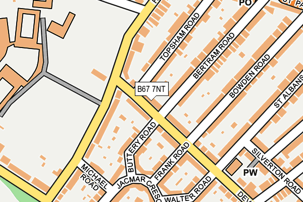 B67 7NT map - OS OpenMap – Local (Ordnance Survey)