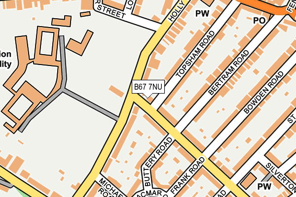 B67 7NU map - OS OpenMap – Local (Ordnance Survey)