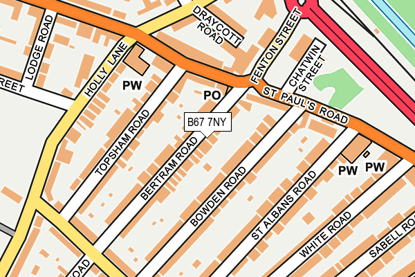 B67 7NY map - OS OpenMap – Local (Ordnance Survey)
