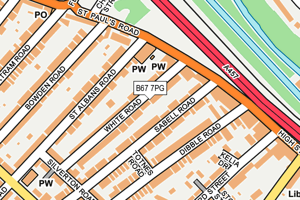B67 7PG map - OS OpenMap – Local (Ordnance Survey)