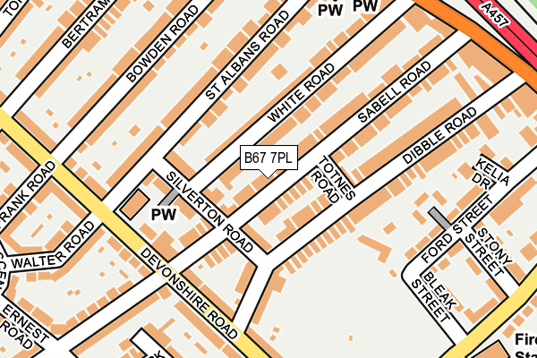 B67 7PL map - OS OpenMap – Local (Ordnance Survey)