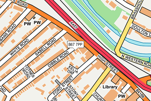 B67 7PP map - OS OpenMap – Local (Ordnance Survey)