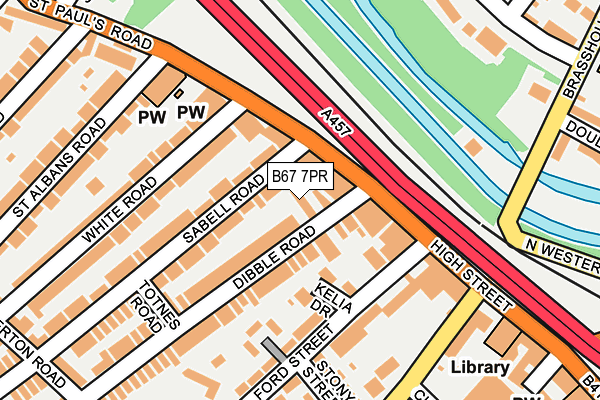 B67 7PR map - OS OpenMap – Local (Ordnance Survey)