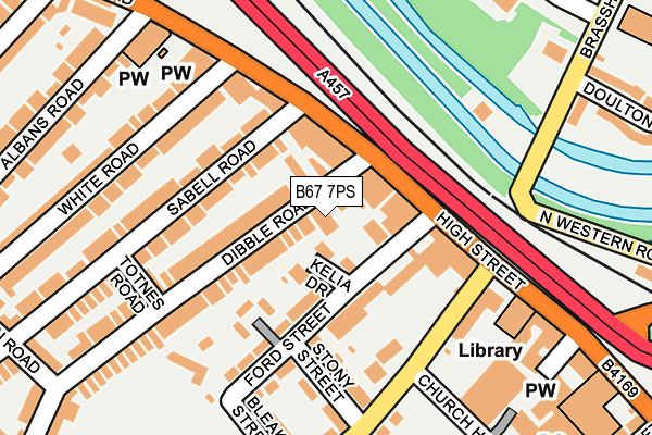B67 7PS map - OS OpenMap – Local (Ordnance Survey)