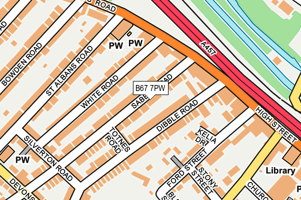 B67 7PW map - OS OpenMap – Local (Ordnance Survey)