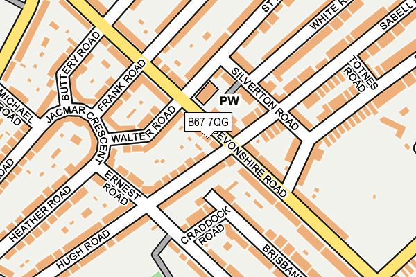 B67 7QG map - OS OpenMap – Local (Ordnance Survey)