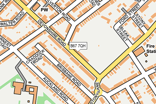 B67 7QH map - OS OpenMap – Local (Ordnance Survey)