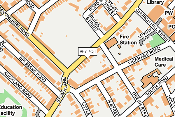 B67 7QJ map - OS OpenMap – Local (Ordnance Survey)