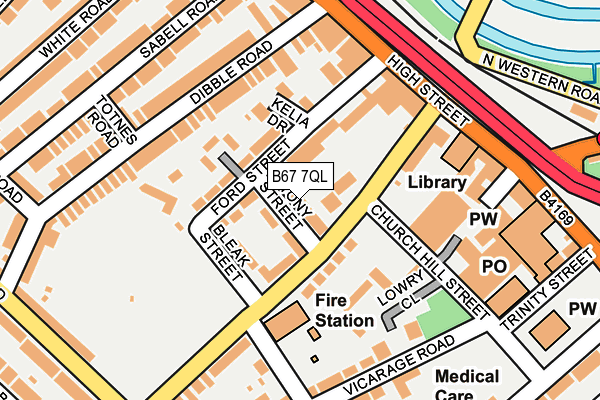 B67 7QL map - OS OpenMap – Local (Ordnance Survey)