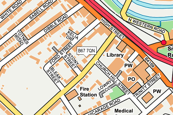 B67 7QN map - OS OpenMap – Local (Ordnance Survey)