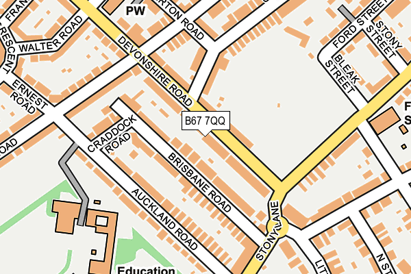 B67 7QQ map - OS OpenMap – Local (Ordnance Survey)