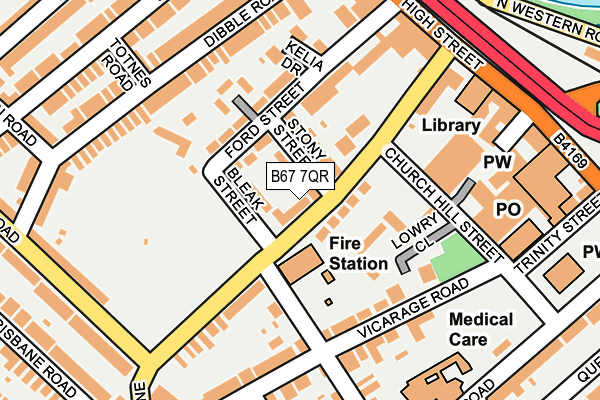 B67 7QR map - OS OpenMap – Local (Ordnance Survey)