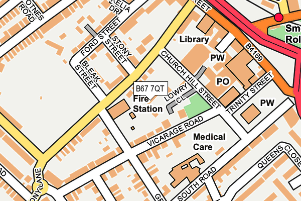 B67 7QT map - OS OpenMap – Local (Ordnance Survey)