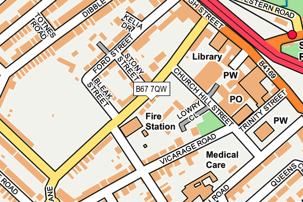 B67 7QW map - OS OpenMap – Local (Ordnance Survey)