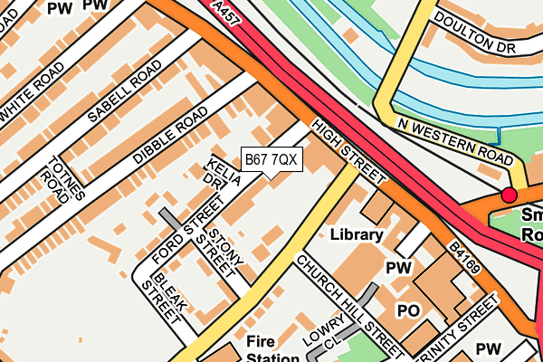 B67 7QX map - OS OpenMap – Local (Ordnance Survey)