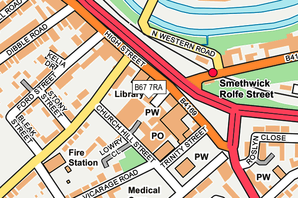 B67 7RA map - OS OpenMap – Local (Ordnance Survey)