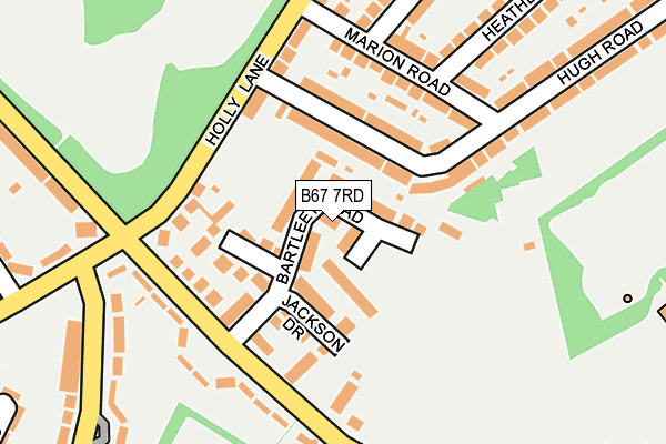 B67 7RD map - OS OpenMap – Local (Ordnance Survey)