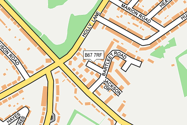 B67 7RF map - OS OpenMap – Local (Ordnance Survey)