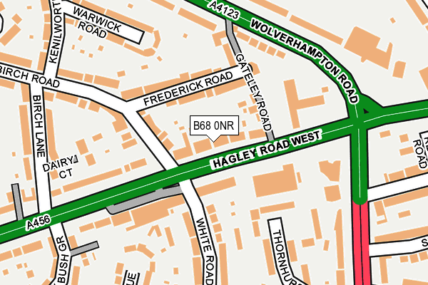 B68 0NR map - OS OpenMap – Local (Ordnance Survey)