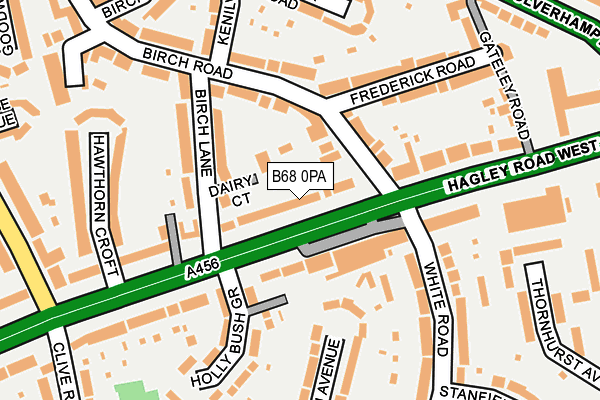 B68 0PA map - OS OpenMap – Local (Ordnance Survey)