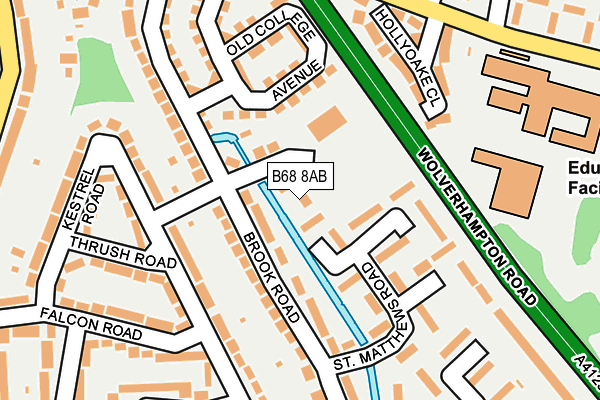 B68 8AB map - OS OpenMap – Local (Ordnance Survey)