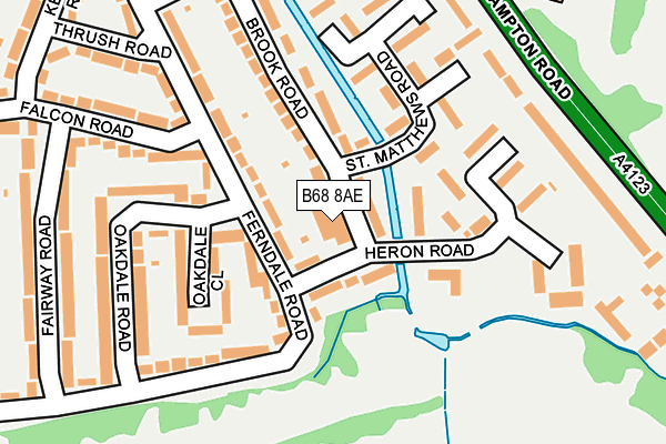 B68 8AE map - OS OpenMap – Local (Ordnance Survey)