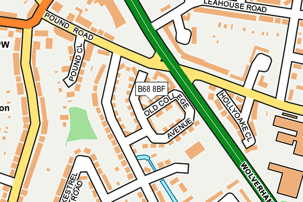 B68 8BF map - OS OpenMap – Local (Ordnance Survey)