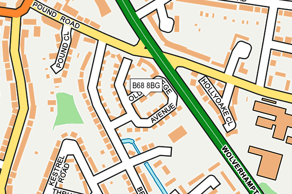 B68 8BG map - OS OpenMap – Local (Ordnance Survey)