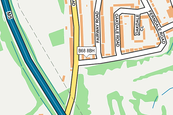 B68 8BH map - OS OpenMap – Local (Ordnance Survey)