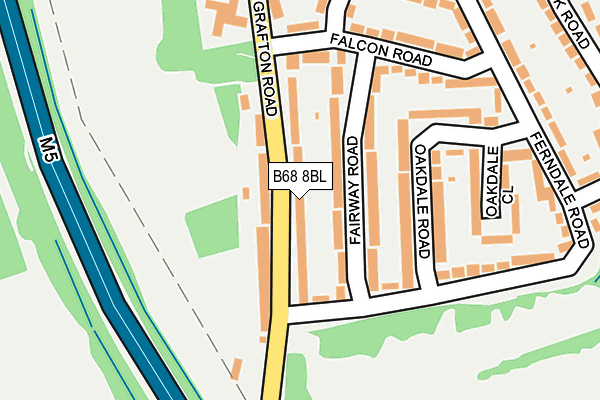 B68 8BL map - OS OpenMap – Local (Ordnance Survey)