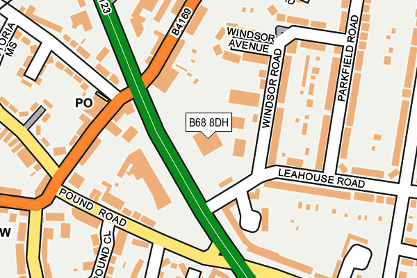 B68 8DH map - OS OpenMap – Local (Ordnance Survey)