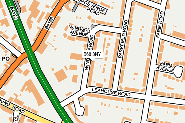 B68 8NY map - OS OpenMap – Local (Ordnance Survey)