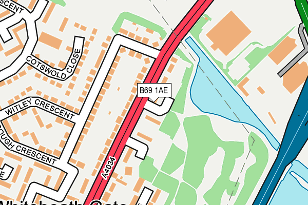 B69 1AE map - OS OpenMap – Local (Ordnance Survey)