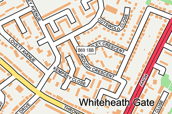 B69 1BB map - OS OpenMap – Local (Ordnance Survey)