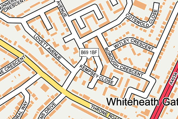 B69 1BF map - OS OpenMap – Local (Ordnance Survey)