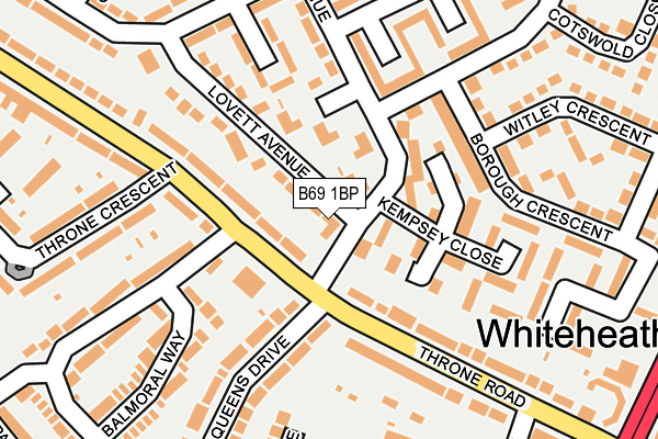 B69 1BP map - OS OpenMap – Local (Ordnance Survey)