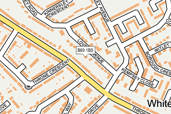 B69 1BS map - OS OpenMap – Local (Ordnance Survey)