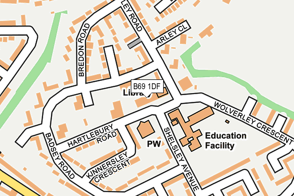 B69 1DF map - OS OpenMap – Local (Ordnance Survey)