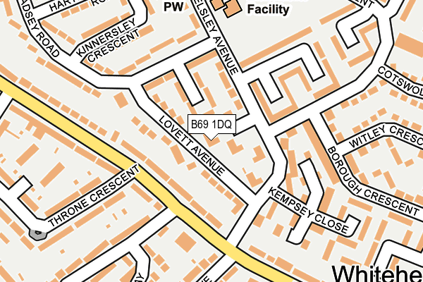 B69 1DQ map - OS OpenMap – Local (Ordnance Survey)