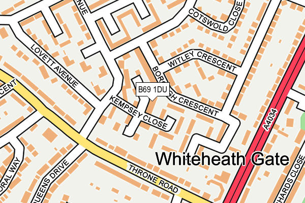 B69 1DU map - OS OpenMap – Local (Ordnance Survey)