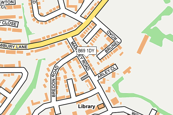 B69 1DY map - OS OpenMap – Local (Ordnance Survey)